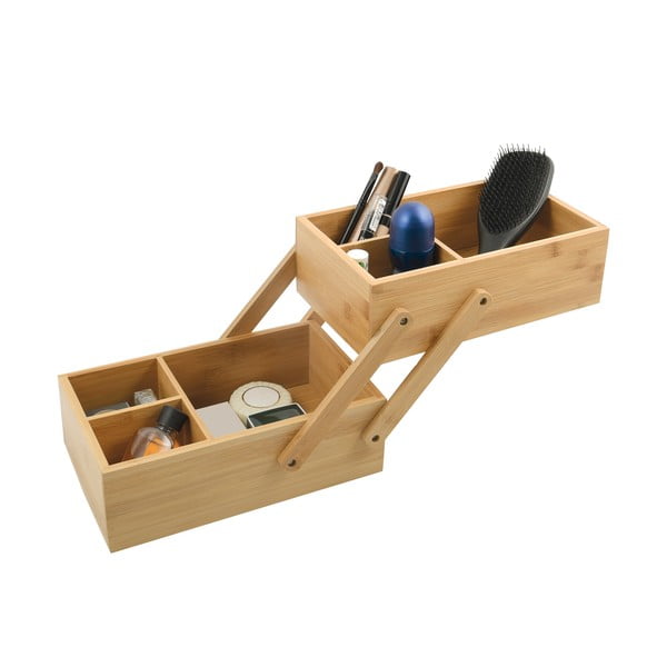 Organizator de baie în culoare naturală pentru cosmetice, din bambus Isalys – MSV-image-2