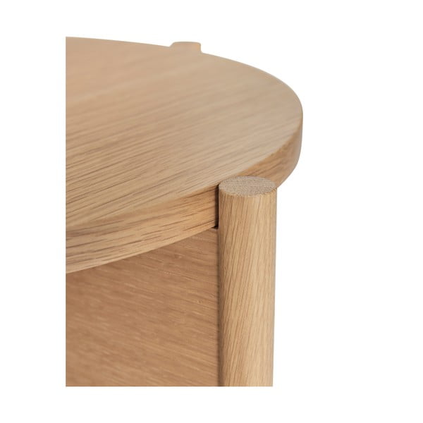 Măsuță auxiliară rotundă cu aspect de lemn de stejar ø 45 cm Heritage – Hübsch-image-4