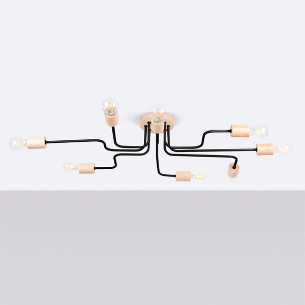 Plafonieră neagră/în culoare naturală 60x100 cm Dazzle – Sollux-image-2