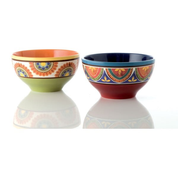 Set 2 boluri colorate din ceramică Brandani, ⌀ 17 cm