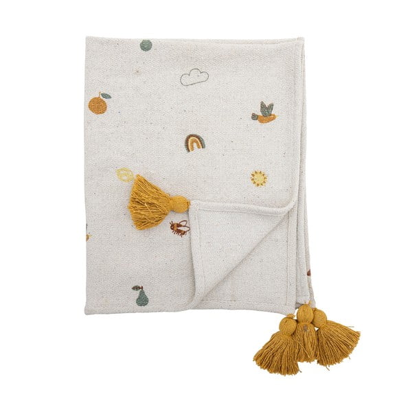 Pătură pentru copii albă 80x100 cm Agnes – Bloomingville Mini