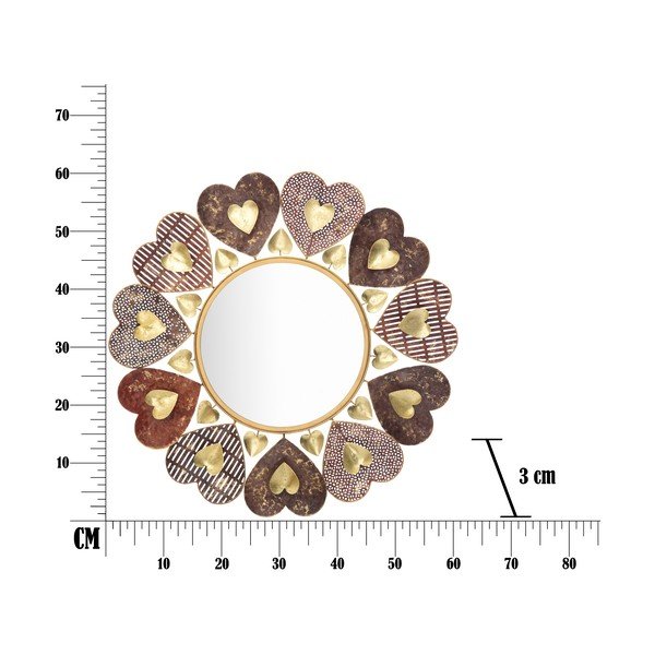 Oglindă de perete Mauro Ferretti Cuori, ø 61 cm-image-2