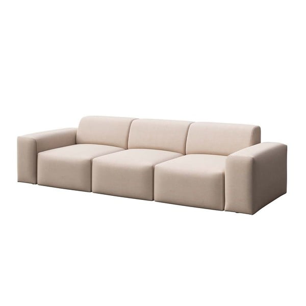 Canapea bej cu tapițerie din catifea 285 cm Villet – Rodier-image-2