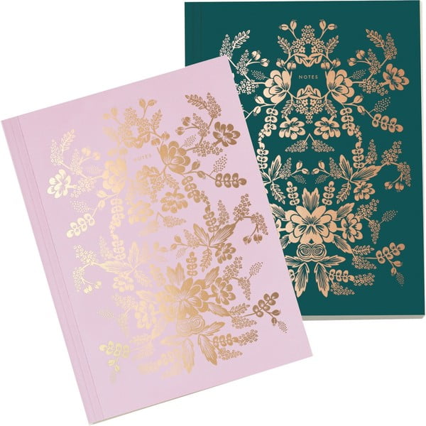 Set 2 caiete A5 Rifle Paper Gold, 32 pagini