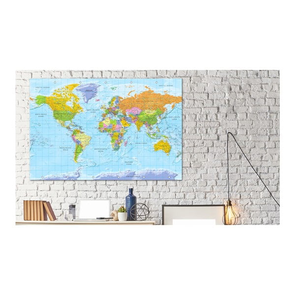 Avizier cu harta lumii Bimago Orbis Terrarum, 90 x 60 cm-image-1