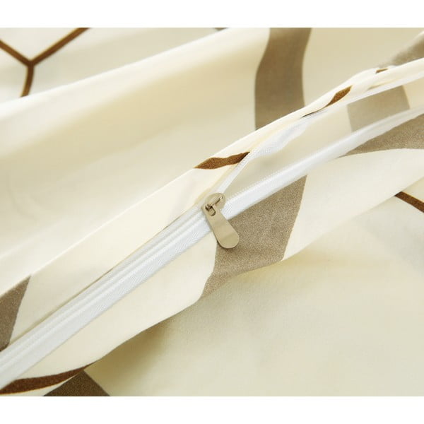 Lenjerie de pat crem din microsatin pentru pat de o persoană cu 6 piese 140x200 cm Carter – My House-image-2