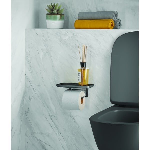 Suport pentru hârtie igienică autoadeziv din oțel inoxidabil Origin Lava – Metaltex-image-1