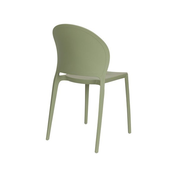 Scaune de grădină verde 4 buc. din plastic Sjoerd – White Label-image-4