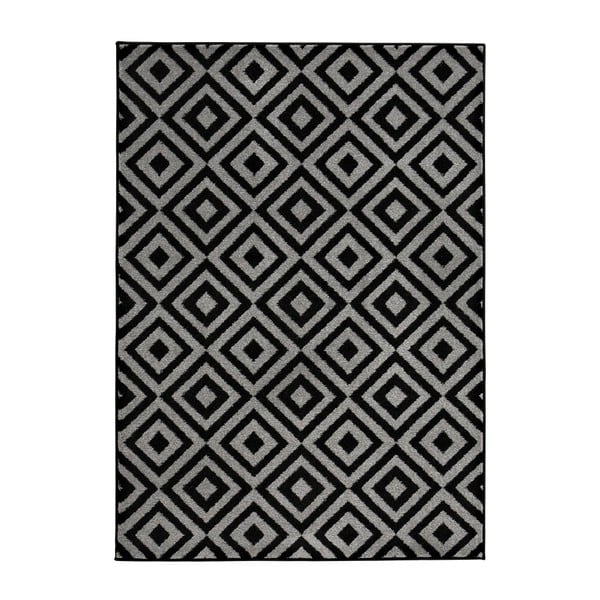 Covor Think Rugs Matrix, 80 x 150 cm, gri - negru