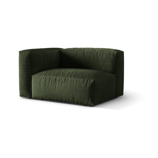 Modul pentru canapea modulară verde cu tapițerie din catifea (cu colț pe partea stângă) Martina – Micadoni -image-1