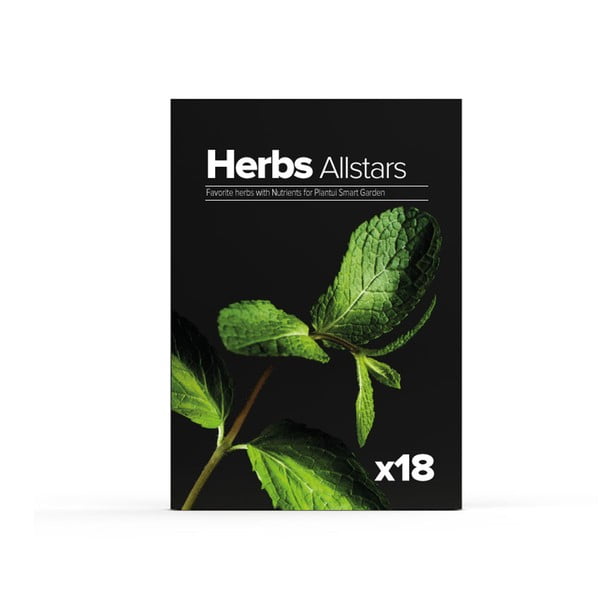 Set de 18 capsule cu semințe de ierburi aromatice Plantui Herbs Allstars