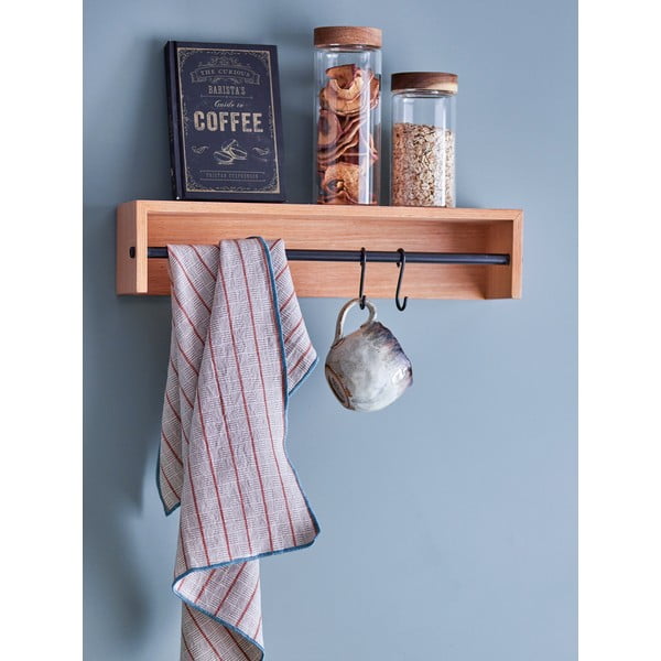 Cuier de perete în culoare naturală cu raft cu aspect de lemn de fag Ryder – Bloomingville-image-1