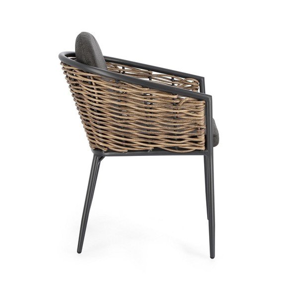 Scaun de grădină gri din metal Maribela   – Bizzotto-image-3