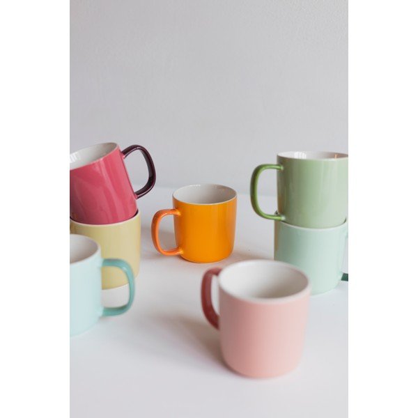 Cană roz new bone china 370 ml Mae – ONA-image-4