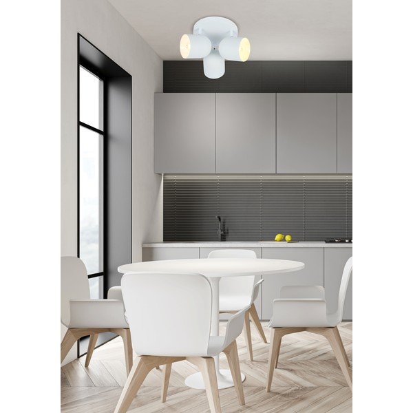 Plafonieră albă cu abajur din metal 32x32 cm Azuro – Candellux Lighting-image-1