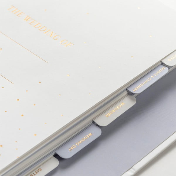 Planificator de nuntă cu buzunare Busy B,alb-image-1