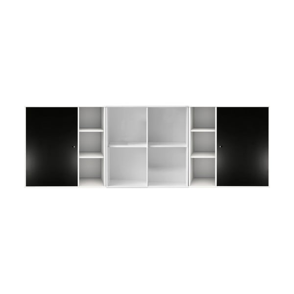 Comodă de perete albă-neagră Hammel Mistral Kubus, 206 x 69 cm