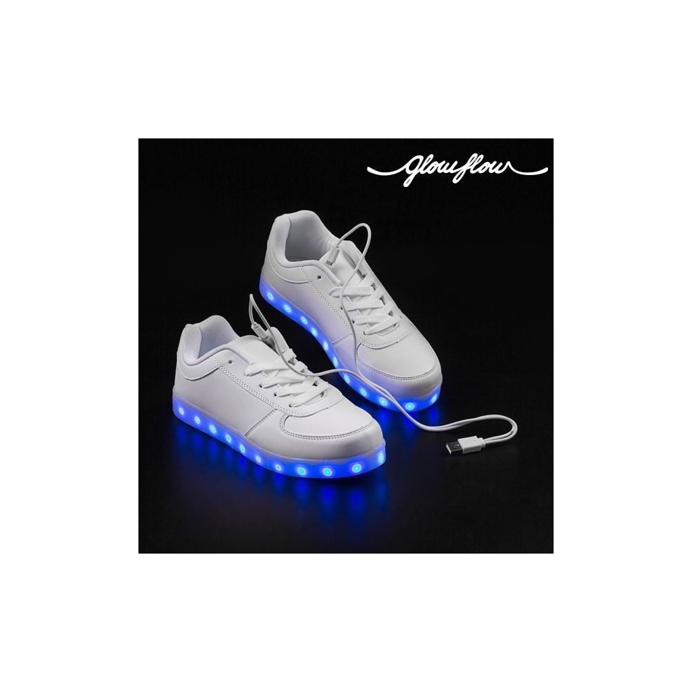 Adidași cu LED InnovaGoods GlowFlow Trainers, mărime 40, alb
