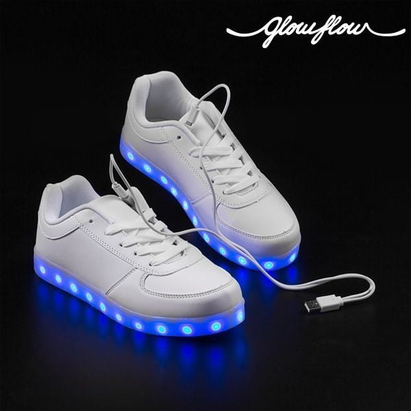 Adidași cu LED InnovaGoods GlowFlow Trainers, mărime 41, alb