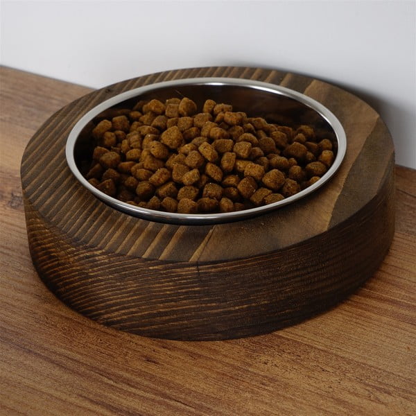 Bol metalic pentru animale de companie cu bază din lemn Kate Louise Pet-image-1