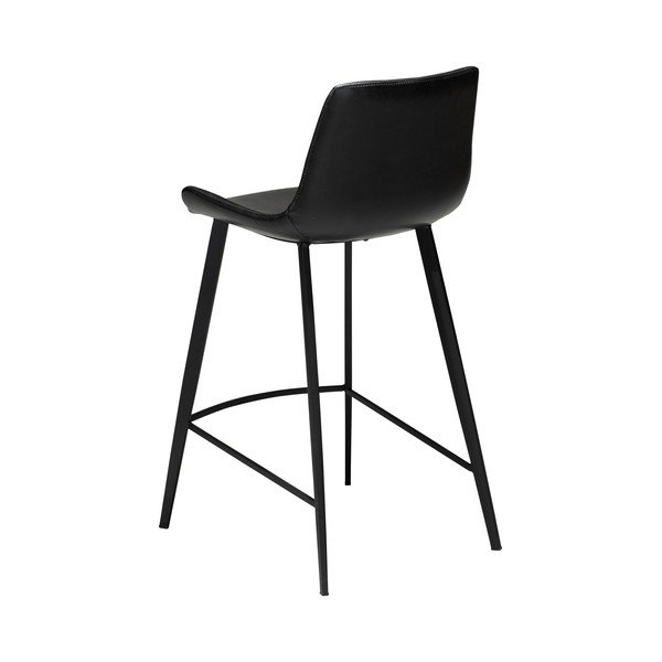 Scaun bar din piele ecologică DAN–FORM Denmark Hype, înălțime 91 cm, negru-image-3