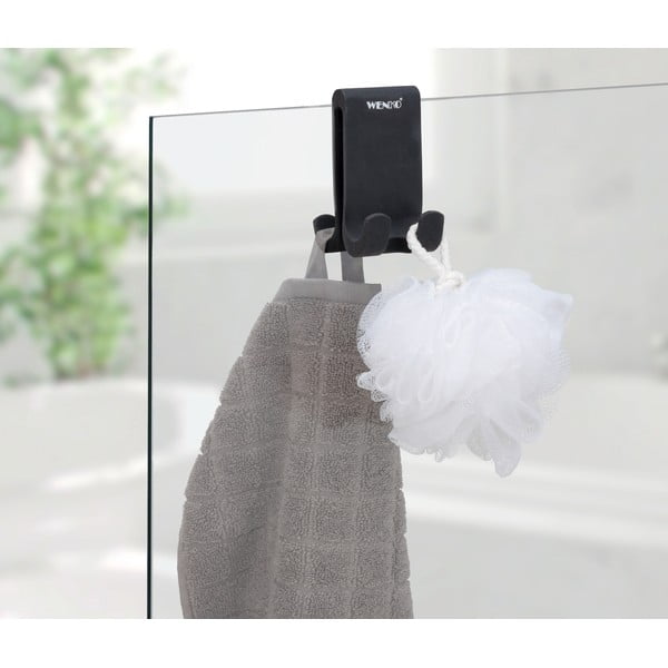 Cuier dublu din silicon Wenko Verna, negru-image-1