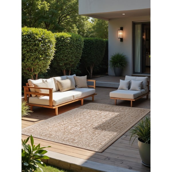 Covor pentru exterior și interior bej/fildeș 160x230 cm Duet Kona – NORTHRUGS-image-2