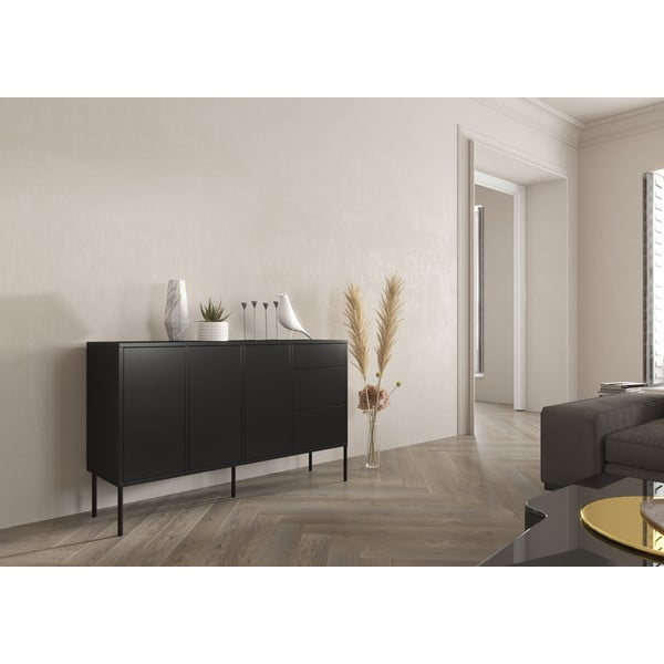 Comoda Skandica Mirka, negru-image-1