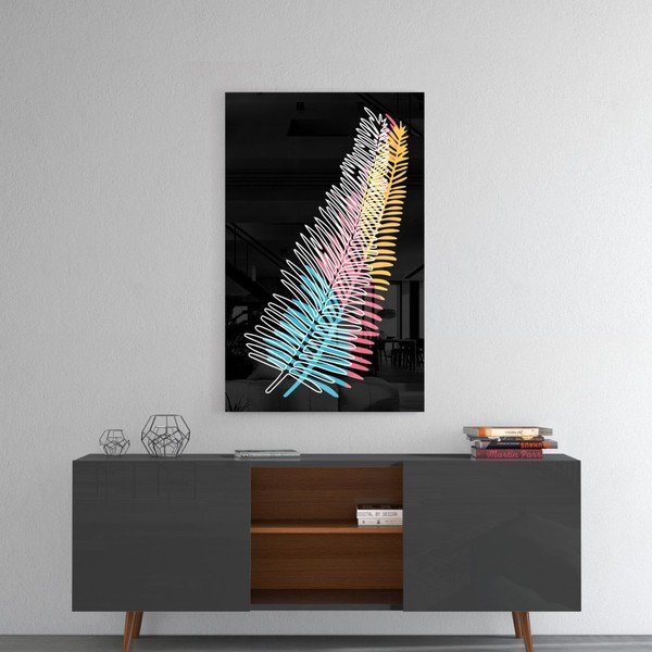 Tablou din sticlă Insigne Colored Fern, 46 x 72 cm-image-3