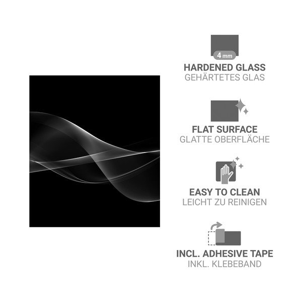 Protecție pentru peretele de la aragaz din sticlă temperată 70x60 cm Smoke – Wenko-image-3