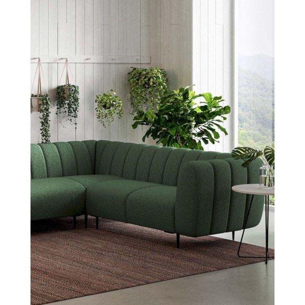 Colțar verde închis (cu colț pe partea dreaptă/în formă de ”L”) Shel – Ghado-image-3