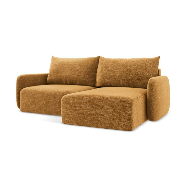 Colțar portocaliu extensibil/cu spațiu de depozitare (cu colț pe partea dreaptă) Kalena – Makamii-image-2