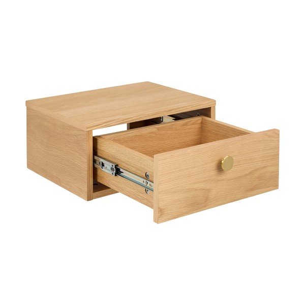 Noptieră în culoare naturală deschisă cu aspect de lemn de stejar Monfort – Actona-image-3