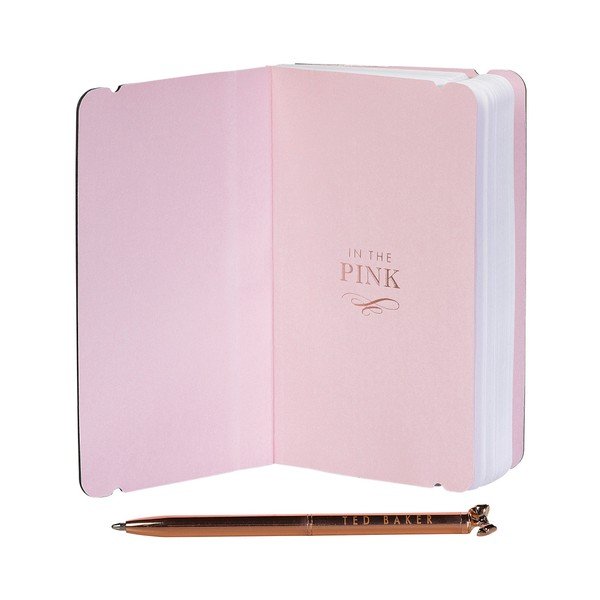 Agendă și pix Ted Baker Bow, roz-image-1