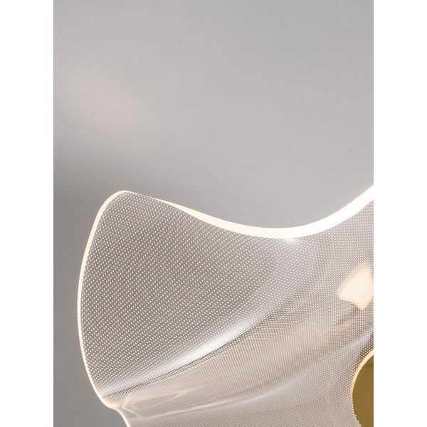 Plafonieră aurie LED din aluminiu cu abajur din sticlă acrilică 50x50 cm Siderno – Nova Luce-image-3
