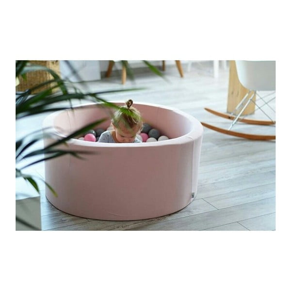 Piscină rotundă pentru copii cu 200 de mingi Misioo, 90 x 40 cm, albastru-image-4