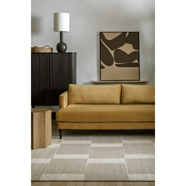 Covor grej din lână 133x190 cm Agnus Pavement – Agnella-image-1