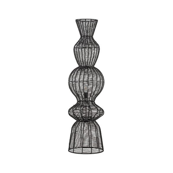 Lampadar negru mat cu tapițerie din frânghie (înălțime 136 cm) Breena – Nova Luce