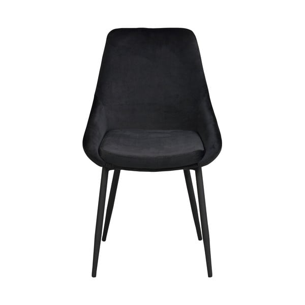 Scaune de dining negre 2 buc. din catifea Sierra - Rowico-image-3