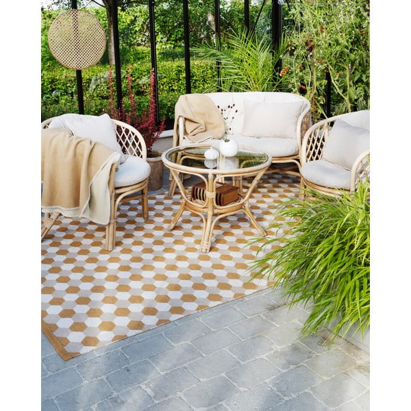 Covor pentru exterior și interior galben ocru 60x70 cm Dana Ochre – Pappelina-image-1