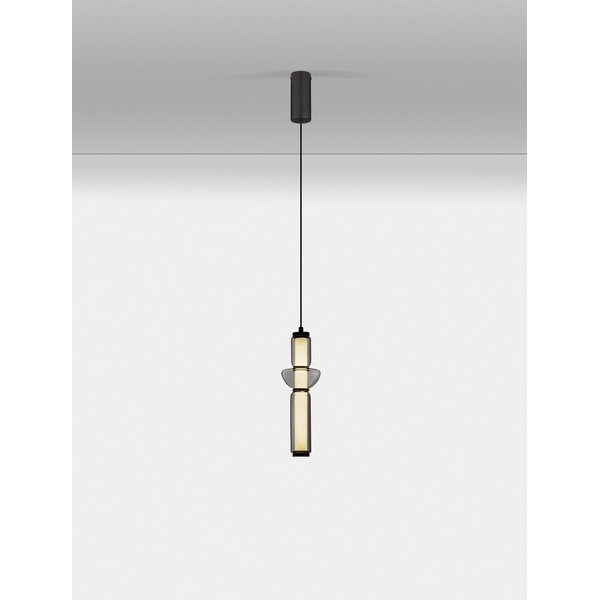 Lustră gri LED cu intensitate reglabilă din sticlă ø 12 cm Ulon – Nova Luce-image-4