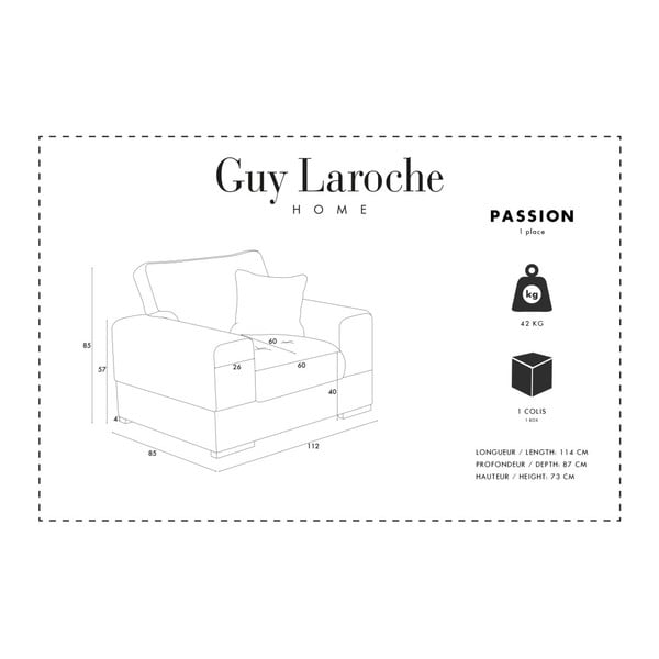 Fotoliu Guy Laroche Passion, verde închis-image-1