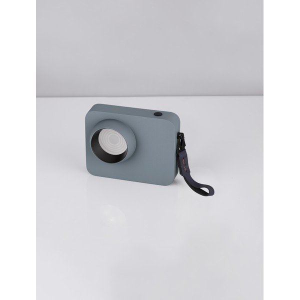 Veioză albastru prăfuit LED cu intensitate reglabilă din metal (înălțime 11 cm) Kedros – Nova Luce-image-2