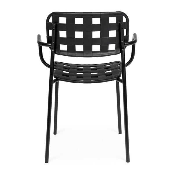 Scaune de grădină negre 4 buc. din metal Clover   – Bizzotto-image-4