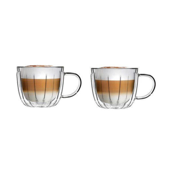 Cești 2 buc. pentru cappuccino din sticlă 350 ml Tulip – Vialli Design