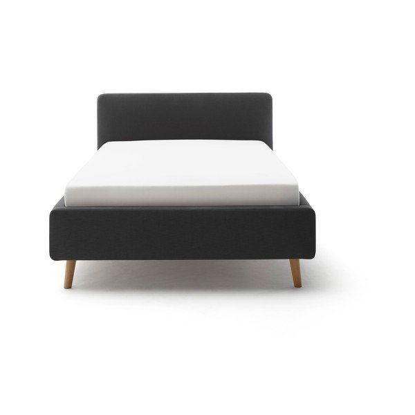 Pat gri antracit tapițat fără somieră 120x200 cm Mattis – Meise Möbel-image-3