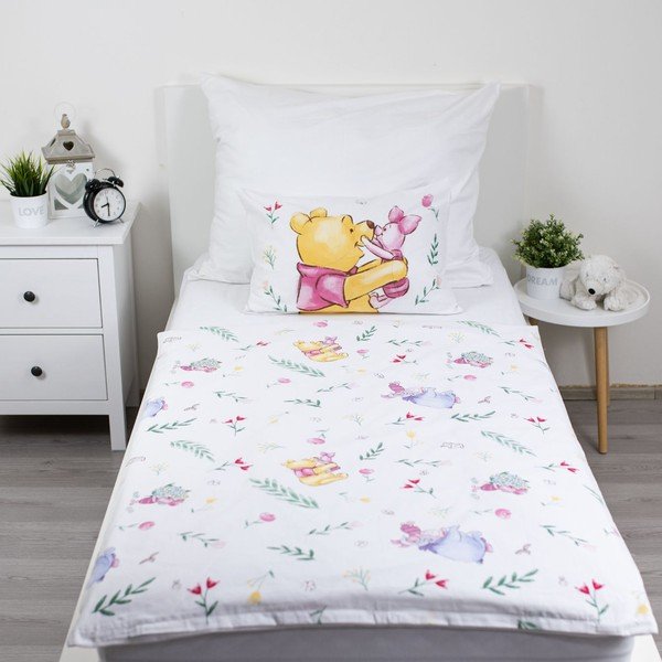 Lenjerie de pat pentru copii din bumbac pentru pătuț 100x135 cm Winnie the Pooh "Pooh Hugs" – Jerry Fabrics-image-4