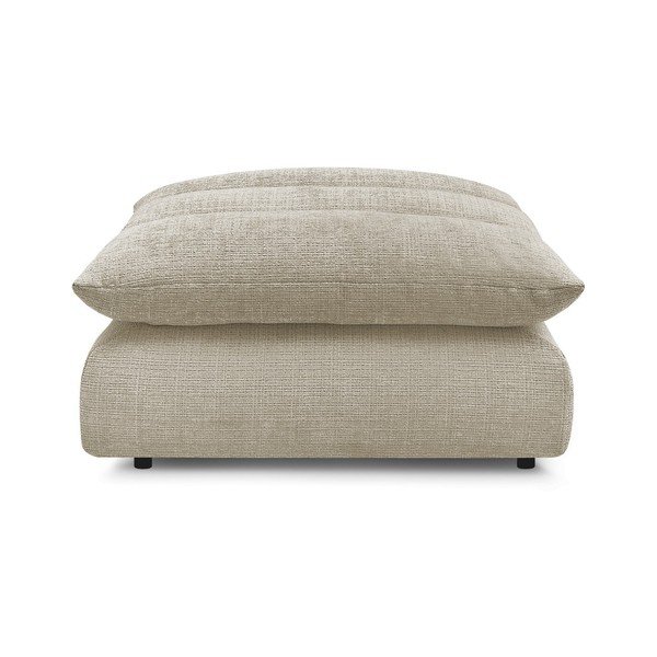 Taburet bej cu tapițerie din chenille Neil – Bobochic Paris-image-3