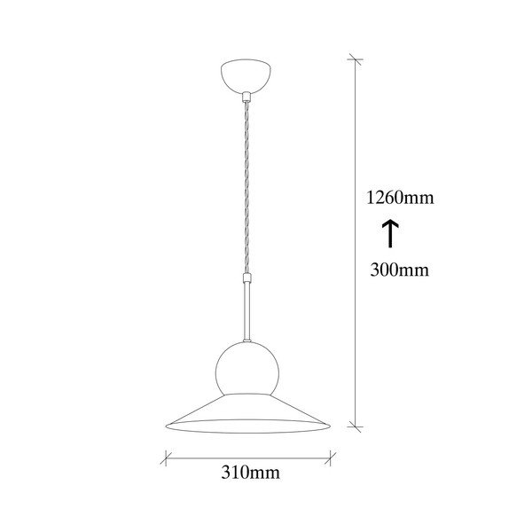 Lustră metalică cu abajur arămiu Opviq lights Stathis, negru-image-4