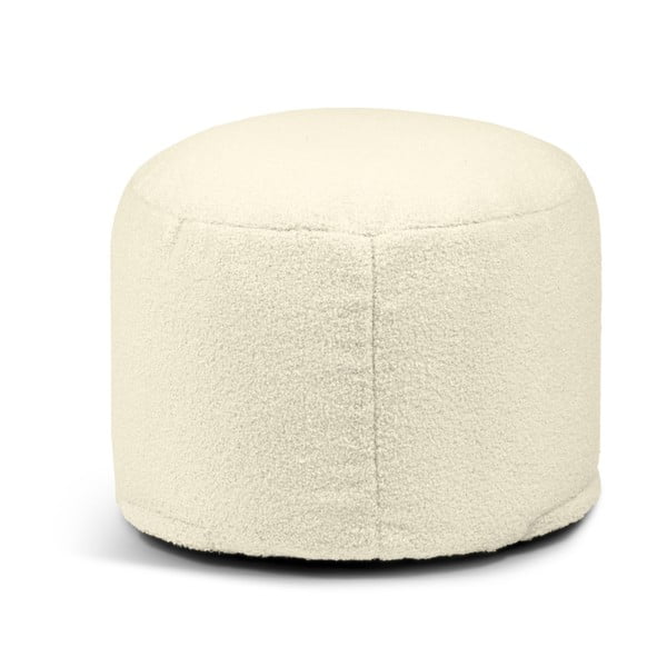 Fotoliu bean bag crem cu tapițerie din țesătură bouclé Mini – SLOWDOWN-image-3